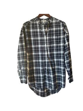 Alex Mill large blue and white plaid Popover Tunic shirt